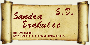 Sandra Drakulić vizit kartica